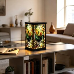 Project Hail Mary Faux Stained Glass Lantern, Sci Fi Space Resin Lamp, Astronaut Night Light, Unique Book Lover Gift - thumbnail 3