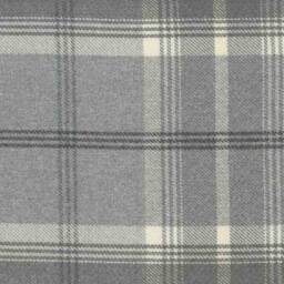 Grey Tartan Medium Window Seat - Plaid Check Bed End Bench Handmade in Britain - thumbnail 3