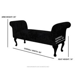 Grey Tartan Medium Window Seat - Plaid Check Bed End Bench Handmade in Britain - thumbnail 4