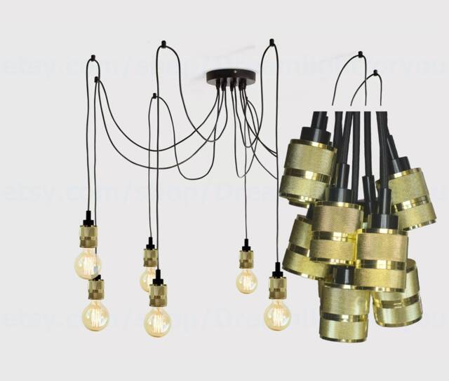 Spider Chandelier 3-12 Pendant Light Industrial Lighting Lighting Chandelier Hanging Entryway Kitchen - image 1