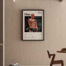 Nate Diaz Poster, Ufc Inspired Mma Wall Art, Fighter Legacy Print, Stockton Combat Sports Gym Decor Gift - thumbnail 2