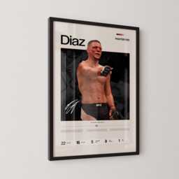 Nate Diaz Poster, Ufc Inspired Mma Wall Art, Fighter Legacy Print, Stockton Combat Sports Gym Decor Gift - thumbnail 3