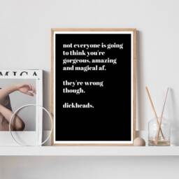You Are Amazing Print, Positive Wall Funny Typography Art, Poster, Quote Gift - thumbnail 2