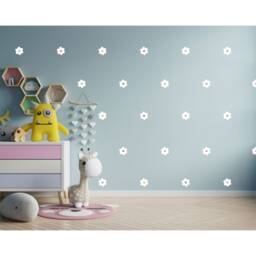 Daisy Wall Stickers Boho Nursery Decor, Floral Decal - thumbnail 3