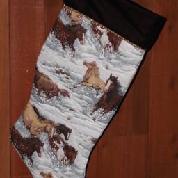 Horse Stocking, Christmas Hanging Stocking Snowy Horse's Design Not Just For Any More - thumbnail 3
