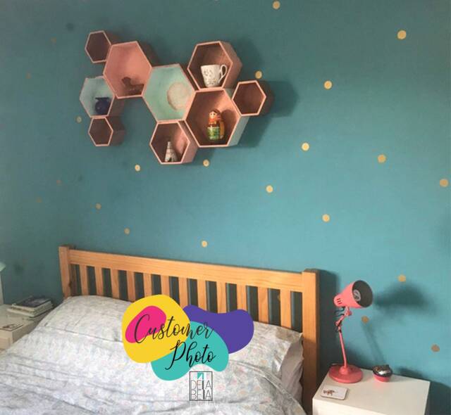 Polka Dot Gold Wall Stickers Decals Girls Boys Bedroom Home Decor Nursery Decals Playroom Decoration Colour - image 1