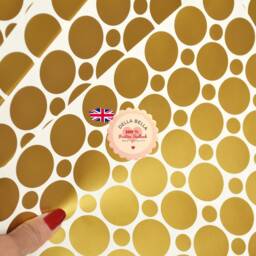 Polka Dot Gold Wall Stickers Decals Girls Boys Bedroom Home Decor Nursery Decals Playroom Decoration Colour - thumbnail 3