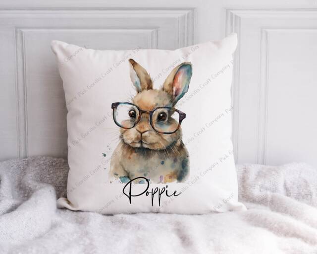 Bunny Cushion, Pillow, Rabbit Cushion, Personalised Gift, Gift For Her, Funny Bunny, Mum - image 1