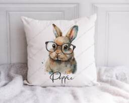 Bunny Cushion, Pillow, Rabbit Cushion, Personalised Gift, Gift For Her, Funny Bunny, Mum - thumbnail 1