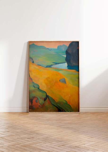 Peak District National Park Print, Derbyshire Travel Poster, Art, UK Floral The Poster - image 1