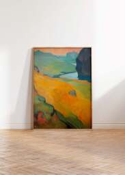 Peak District National Park Print, Derbyshire Travel Poster, Art, UK Floral The Poster - thumbnail 1