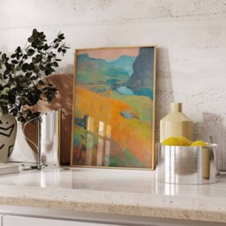 Peak District National Park Print, Derbyshire Travel Poster, Art, UK Floral The Poster - thumbnail 3
