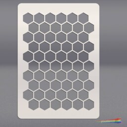 Honeycomb Stencil, For Walls, Art & Furniture. St25 - thumbnail 3