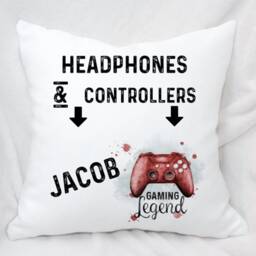 Personalised Pocket Gamers Cushion, Ideal Gift For Gaming Enthusiasts, Girl Boy - thumbnail 4