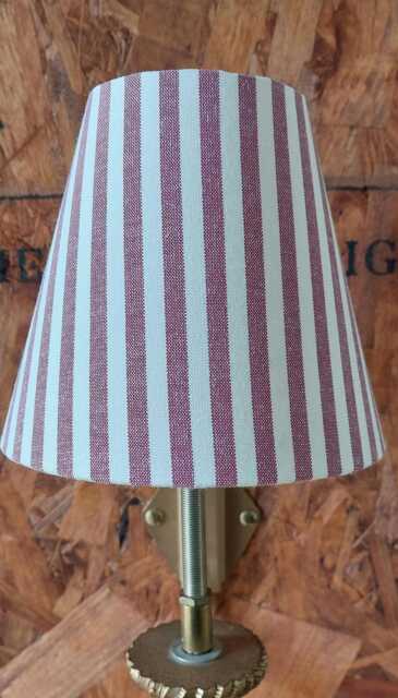 Candy Stripe Burgundy Candle Clip Lampshade - image 1