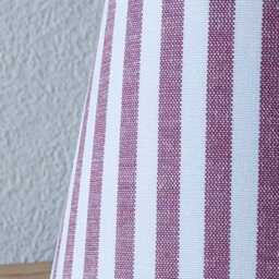 Candy Stripe Burgundy Candle Clip Lampshade - thumbnail 2