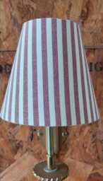 Candy Stripe Burgundy Candle Clip Lampshade