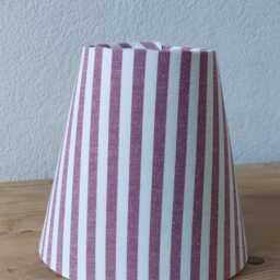 Candy Stripe Burgundy Candle Clip Lampshade - thumbnail 3
