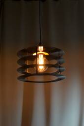 Vinyl Record Ceiling Lamp Upcycled Art Deco Pendant Light - thumbnail 1