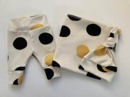 Organic Swaddle Blanket & Newborn Hat Set. Gold Glitter Baby Leggings. Gender Neutral Take Home. Photo Prop. Shower Gift