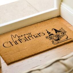 Merry Christmas Doormat - Funny Gnome Gift Mat Porch Decor - thumbnail 2