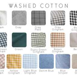 Blue Striped Duvet Cover - Washed Cotton Bedding Set Breathable Denim Stripe Bed Sheets - thumbnail 4