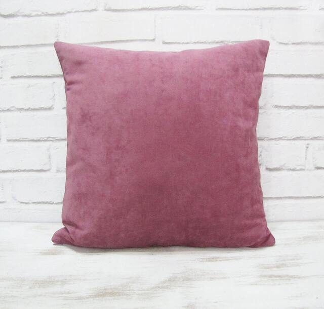 Plum Vegan Suede Velvet Pillow Cover Scandinavian Decor - image 1