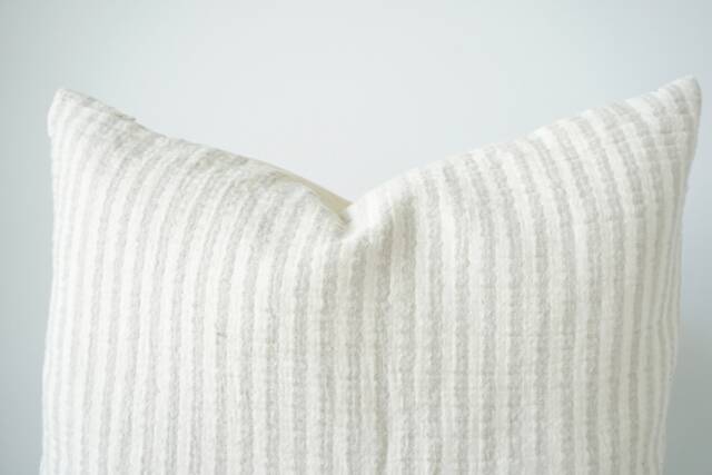 Neutral Tribal Hemp Hand Woven Natural Dye Color Hmong Lumbar Pillow Cover - image 1