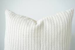 Neutral Tribal Hemp Hand Woven Natural Dye Color Hmong Lumbar Pillow Cover - thumbnail 1