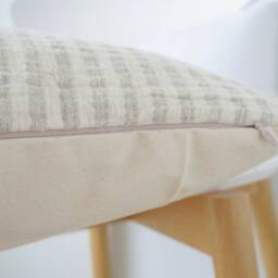 Neutral Tribal Hemp Hand Woven Natural Dye Color Hmong Lumbar Pillow Cover - thumbnail 4