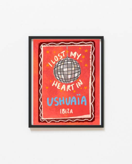 Ibiza Club Poster Print - Ushuaia Travel Artwork - image 1