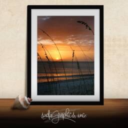Printable Wall Art Sunset Print #sdb01, Beach Decor, Photo, Art, Photo - thumbnail 1