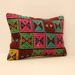 14x20 Turkish Lumbar Kilim Pillow - 35x50 cm Bohoturkish Kilim Pillowcover Chair Small Oblong Cushion Cover Tribal Pillow 4Bef-102
