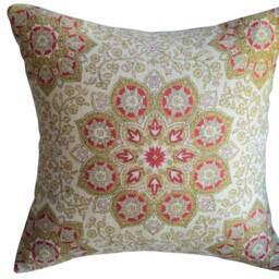 Red & Gold Motif Pillow Covers - Set Of 2, Jaclyn Smith Design - thumbnail 2