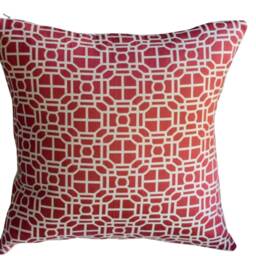 Red & Gold Motif Pillow Covers - Set Of 2, Jaclyn Smith Design - thumbnail 3