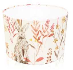 Fryetts Meadow Hare Spice Lampshade, Table/Ceiling Pendant Shade, Colourful Wildlife Animal Modern Home Interior Decor, Handmade in UK - thumbnail 1
