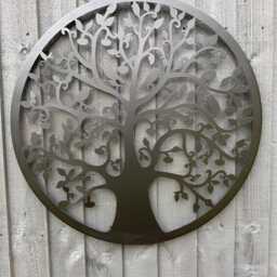 Handmade Black Tree Of Life Wall Art Outdoors/ Indoors 60cm - thumbnail 3