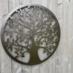 Handmade Black Tree Of Life Wall Art Outdoors/ Indoors 60cm - thumbnail 2
