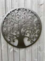 Handmade Black Tree Of Life Wall Art Outdoors/ Indoors 60cm - thumbnail 1