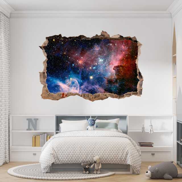 Planetary Nebula Wall Sticker Space Astronomy Decal 3D Art Decor Galaxy Universe Kids Room - image 1