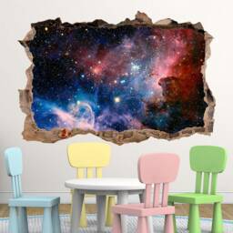 Planetary Nebula Wall Sticker Space Astronomy Decal 3D Art Decor Galaxy Universe Kids Room - thumbnail 3