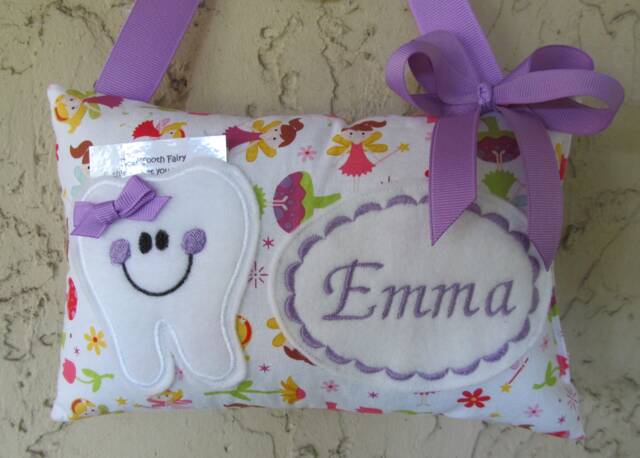 Personalized Tooth Fairy Pillow, Children's Keepsake, Custom Holder, Kids Gift, Gift - image 1
