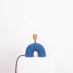 Handmade Ceramic Table Lamp Colourful Alpaca Silk Lampshade - thumbnail 4