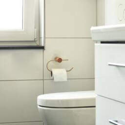Anaan Loft Toilet Roll Holder Wooden Towel Holder Paper Wall Mounted Or Self Adhesive With Suction Cup Hand Ring - thumbnail 3