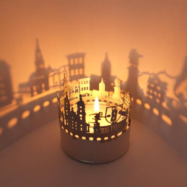 St. Gallen Skyline Shadow Play - Lantern Candle Attachment For Stunning Souvenir & Home Decor Swiss City Silhouette Projection - image 1