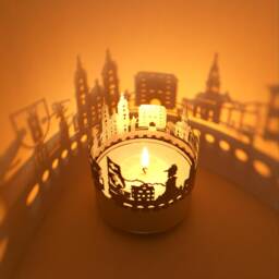 St. Gallen Skyline Shadow Play - Lantern Candle Attachment For Stunning Souvenir & Home Decor Swiss City Silhouette Projection - thumbnail 2
