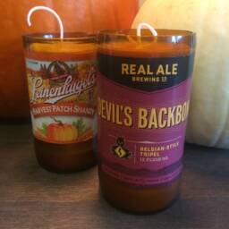 Beer Bottle Candle - Pumpkin Spice Scented Pumpkin, Halloween, Or Day Of The Dead Themed Bottles Soy Wax - thumbnail 4