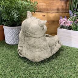 stone Garden Large Hippo Planter Plant Pot Ornament - thumbnail 3
