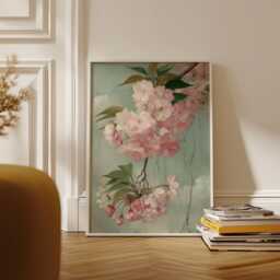 Cherry Blossom Poster, Floral Wall Art, Botanical Print - thumbnail 4
