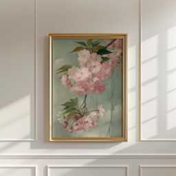Cherry Blossom Poster, Floral Wall Art, Botanical Print - thumbnail 2